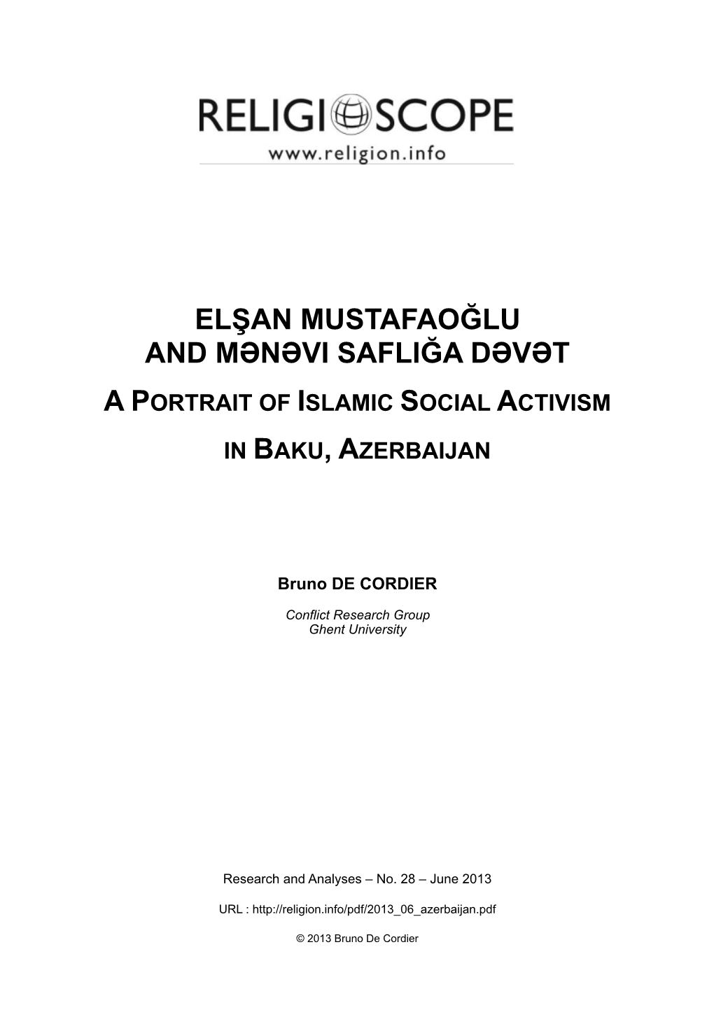 AZERBAIJAN: Elshan Mustafaoglu and Menevi Saflig Devet ̶ A