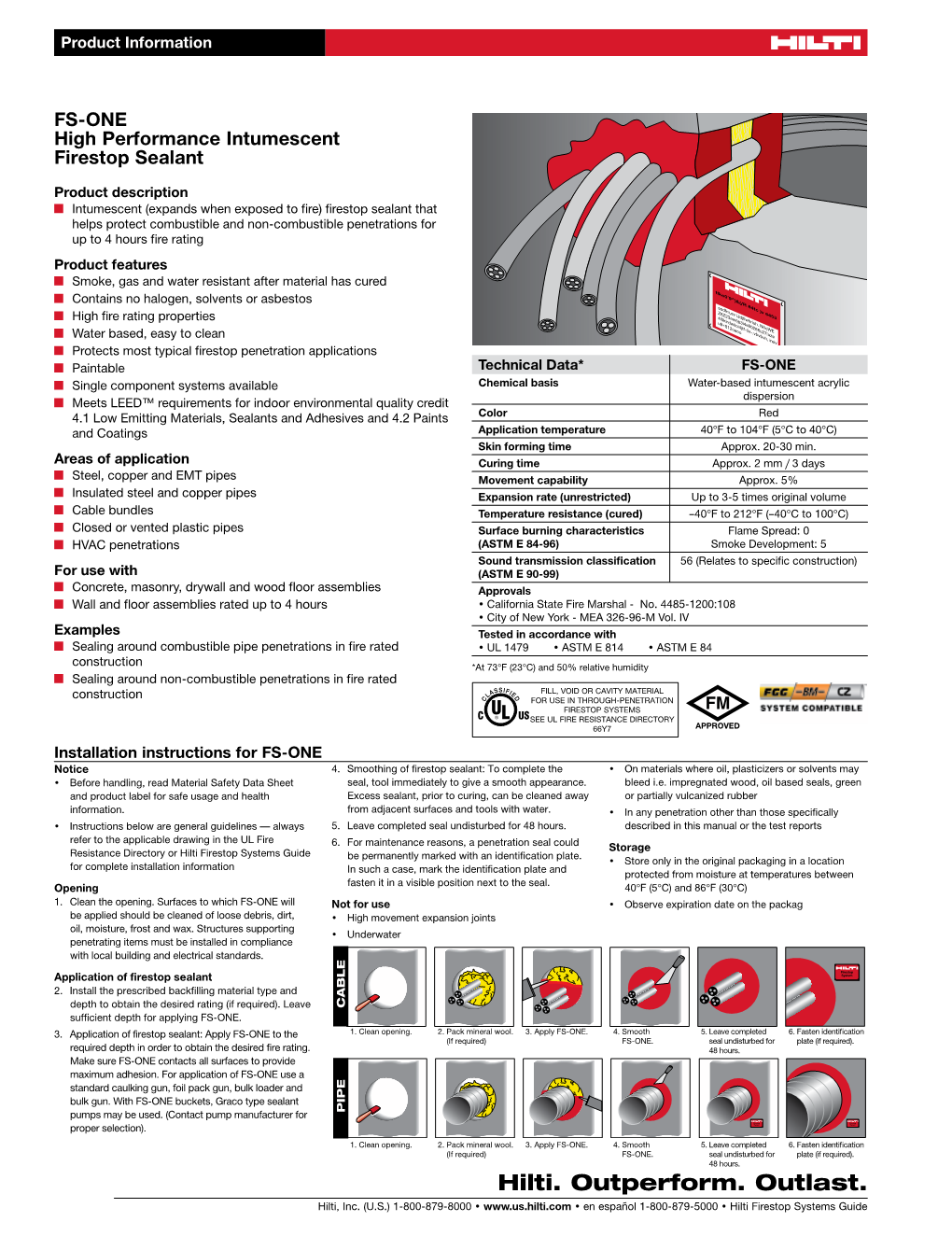 FS-One Intumescent Firestop Sealant