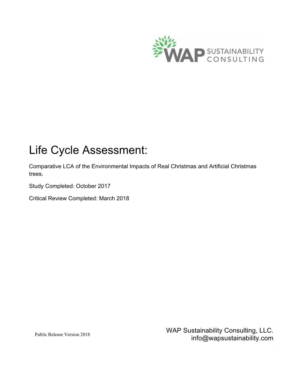 Life Cycle Assessment