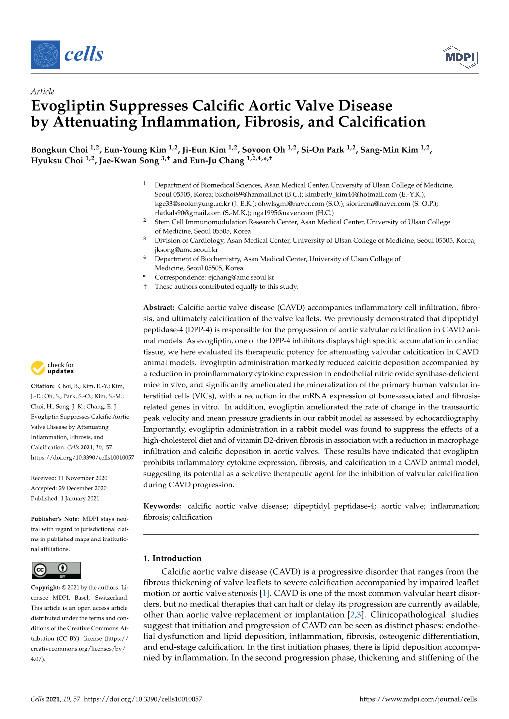 Evogliptin Suppresses Calcific Aortic Valve Disease by Attenuating