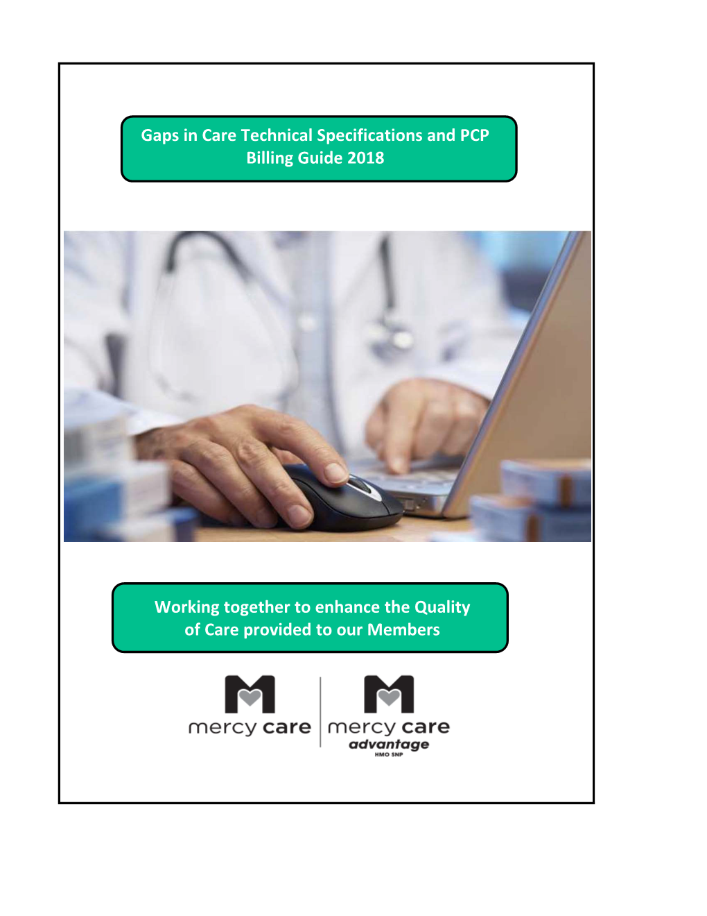 Gaps in Care Technical Specification and PCP Billing Guide 2018