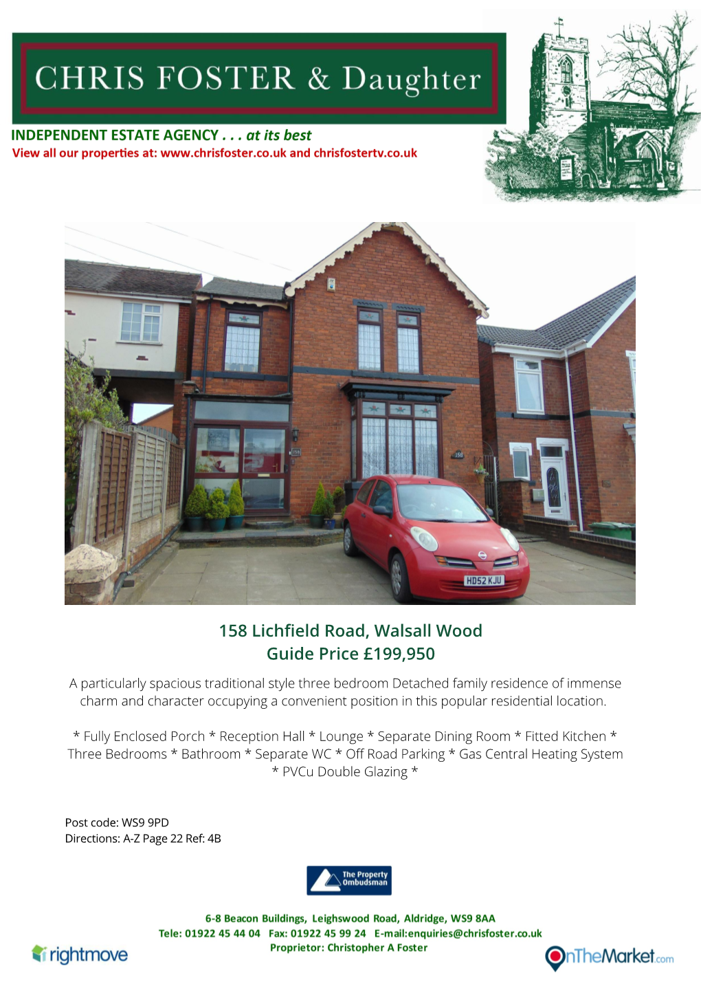 Lichfield Road, Walsall Wood Guide Price £199,950