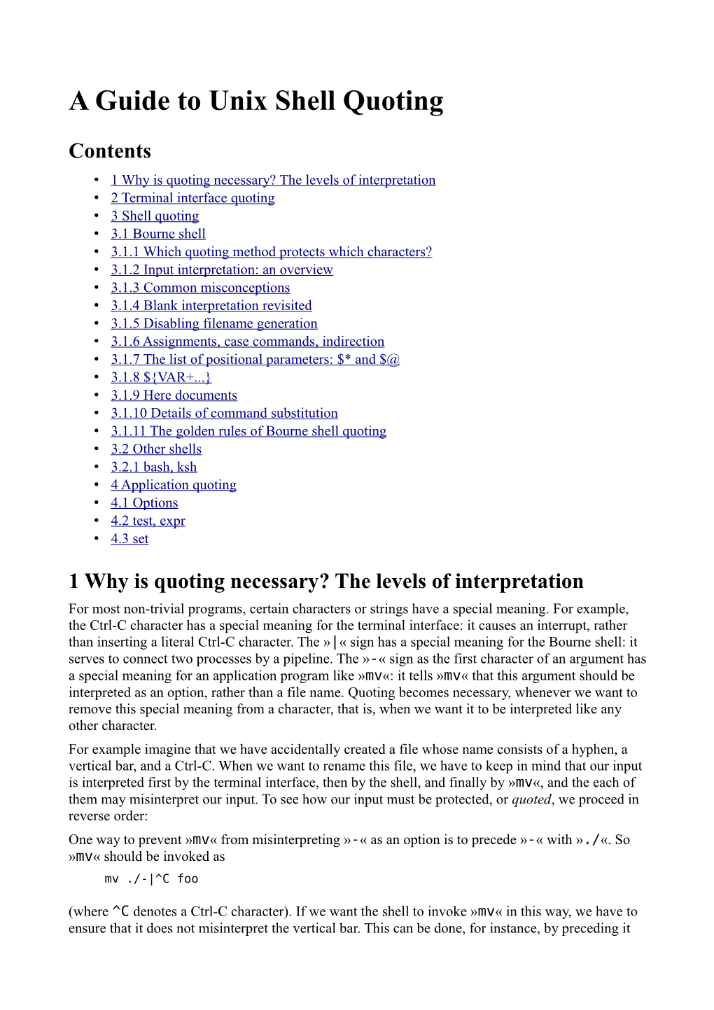 A Guide to Unix Shell Quoting