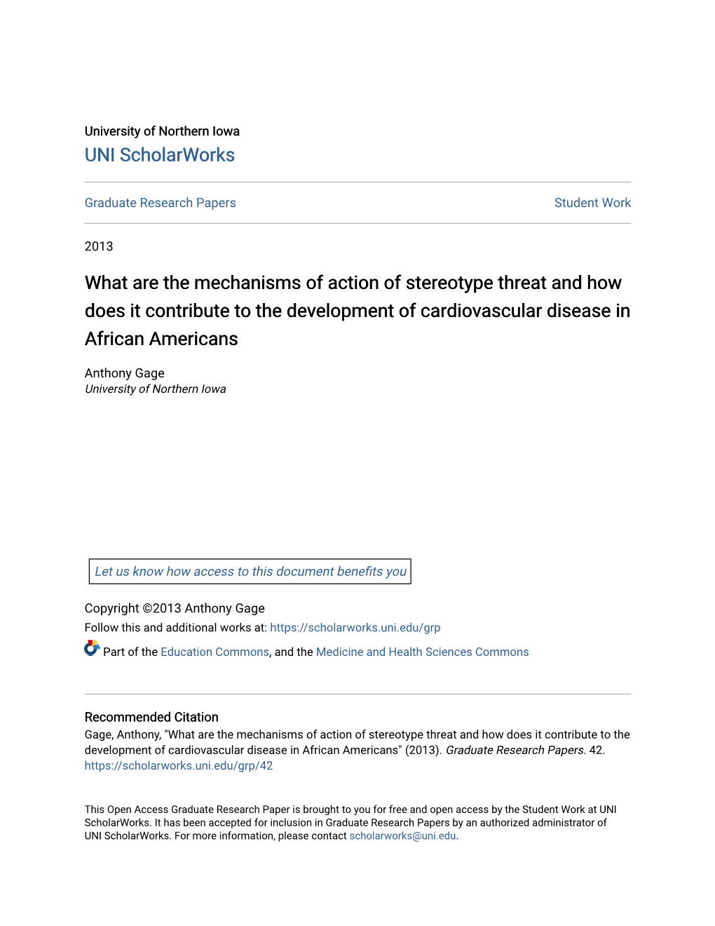 What Are the Mechanisms of Action of Stereotype Threat and How Does It Contribute to the Development of Cardiovascular Disease in African Americans