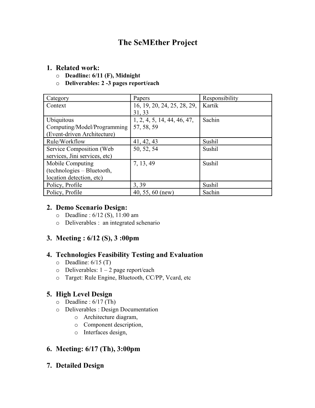 Related Work: 6/11 (F) 2 -3 Pages Report/Each