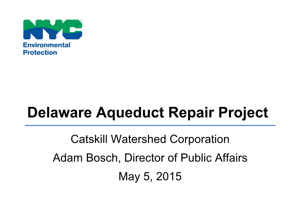 Delaware Aqueduct Repair Project