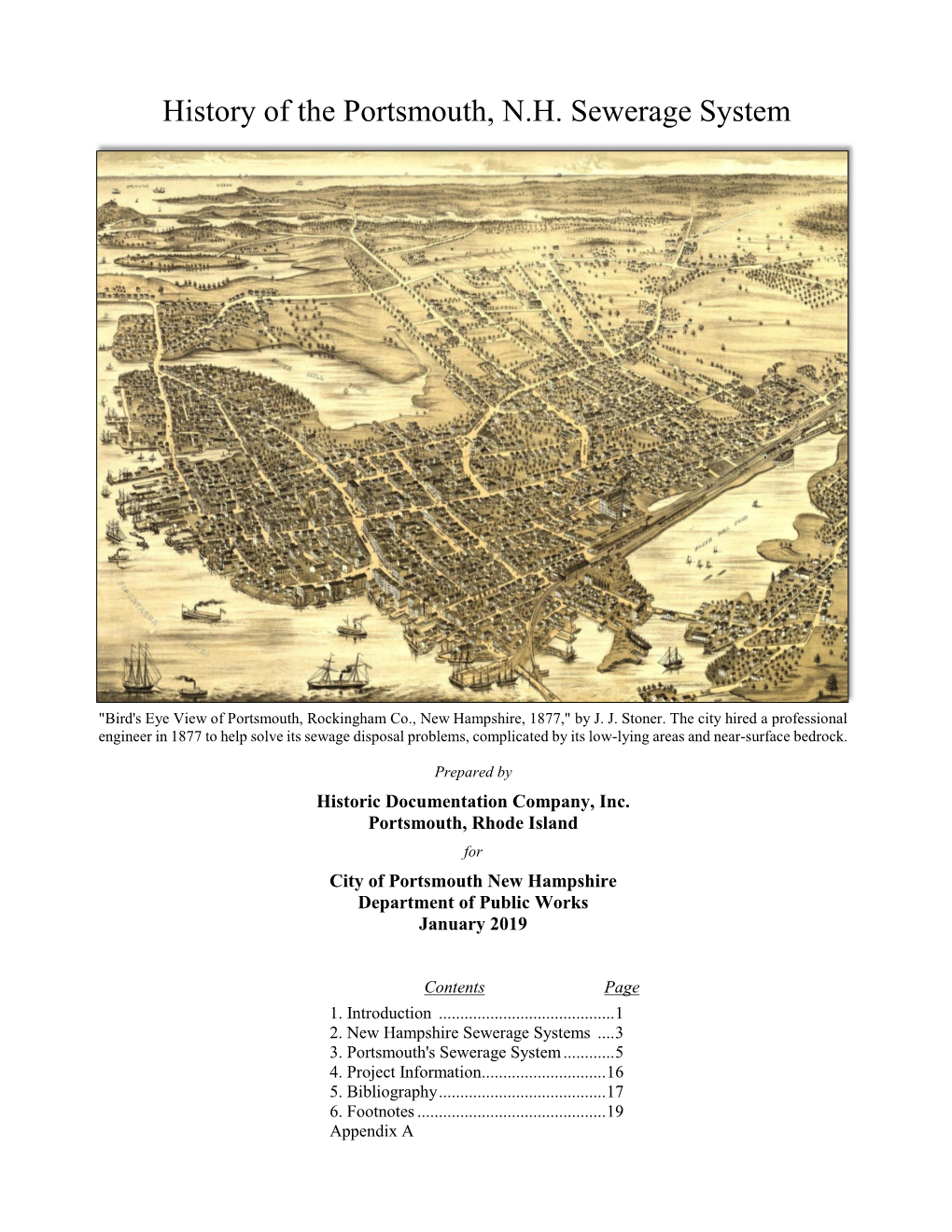 History of the Portsmouth NH Sewerage System