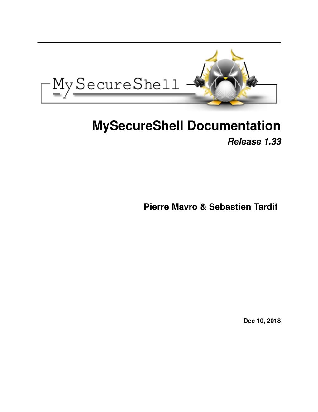 Mysecureshell Documentation Release 1.33