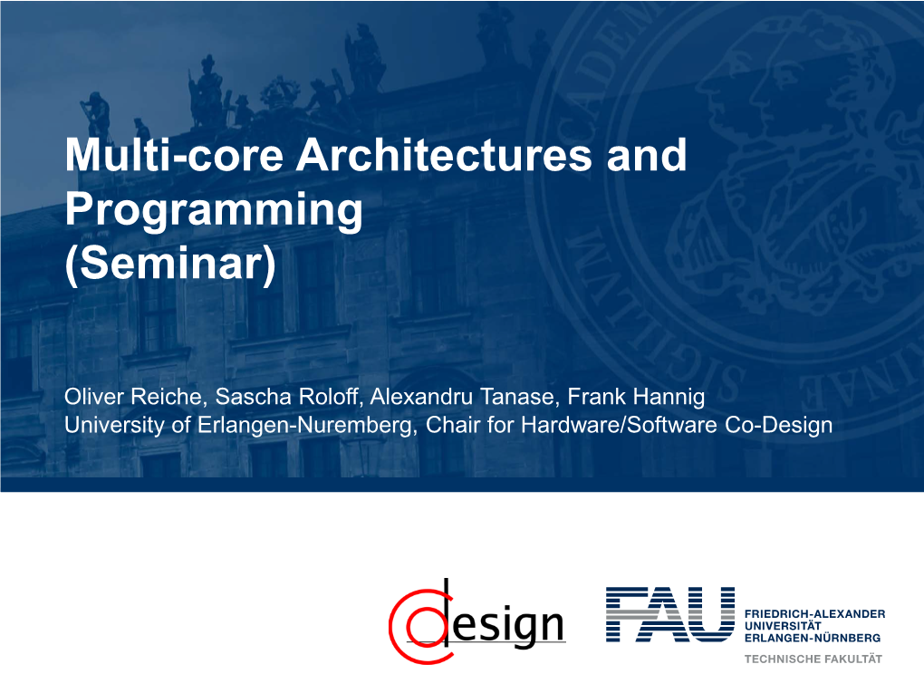 Multi-Core Architectures and Programming (Seminar)
