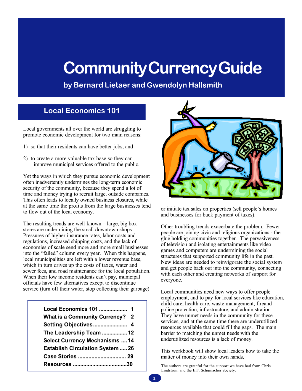 Community Currency Guide by Bernard Lietaer and Gwendolyn Hallsmith