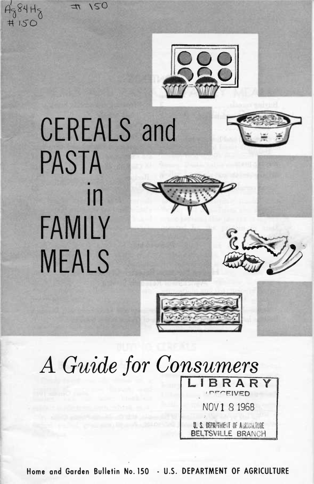 CEREALS and PASTA FAMILY MEALS