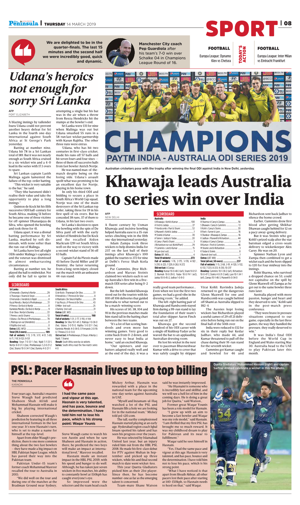 Khawaja Leads Australia to Series Win Over India