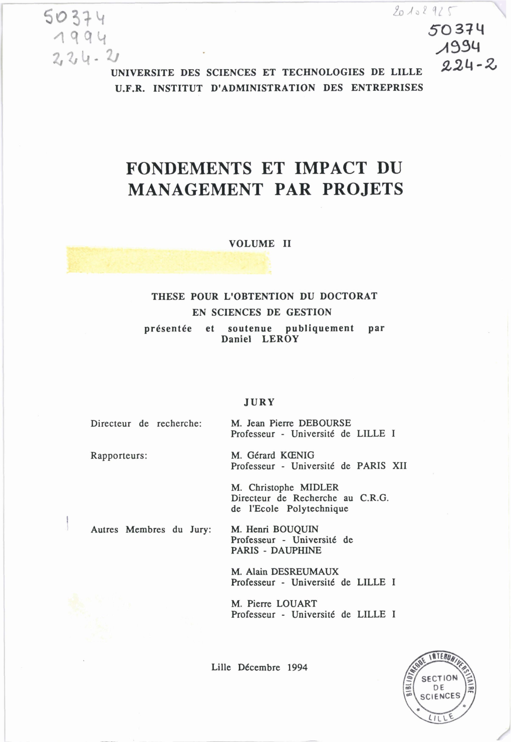 224-S Fondements Et Impact Du Management Par Pro Jets