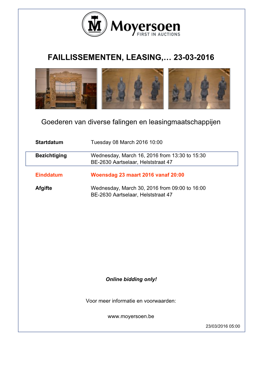 Faillissementen, Leasing,… 23-03-2016