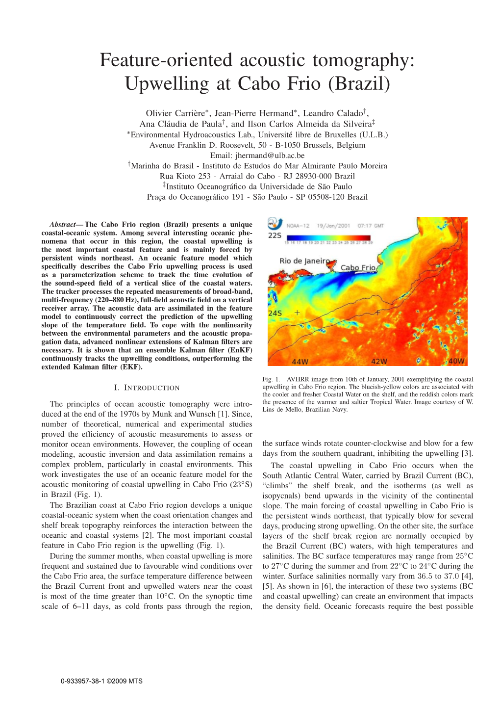 Feature-Oriented Coastal Acoustic Tomography: Upwelling at Cabo