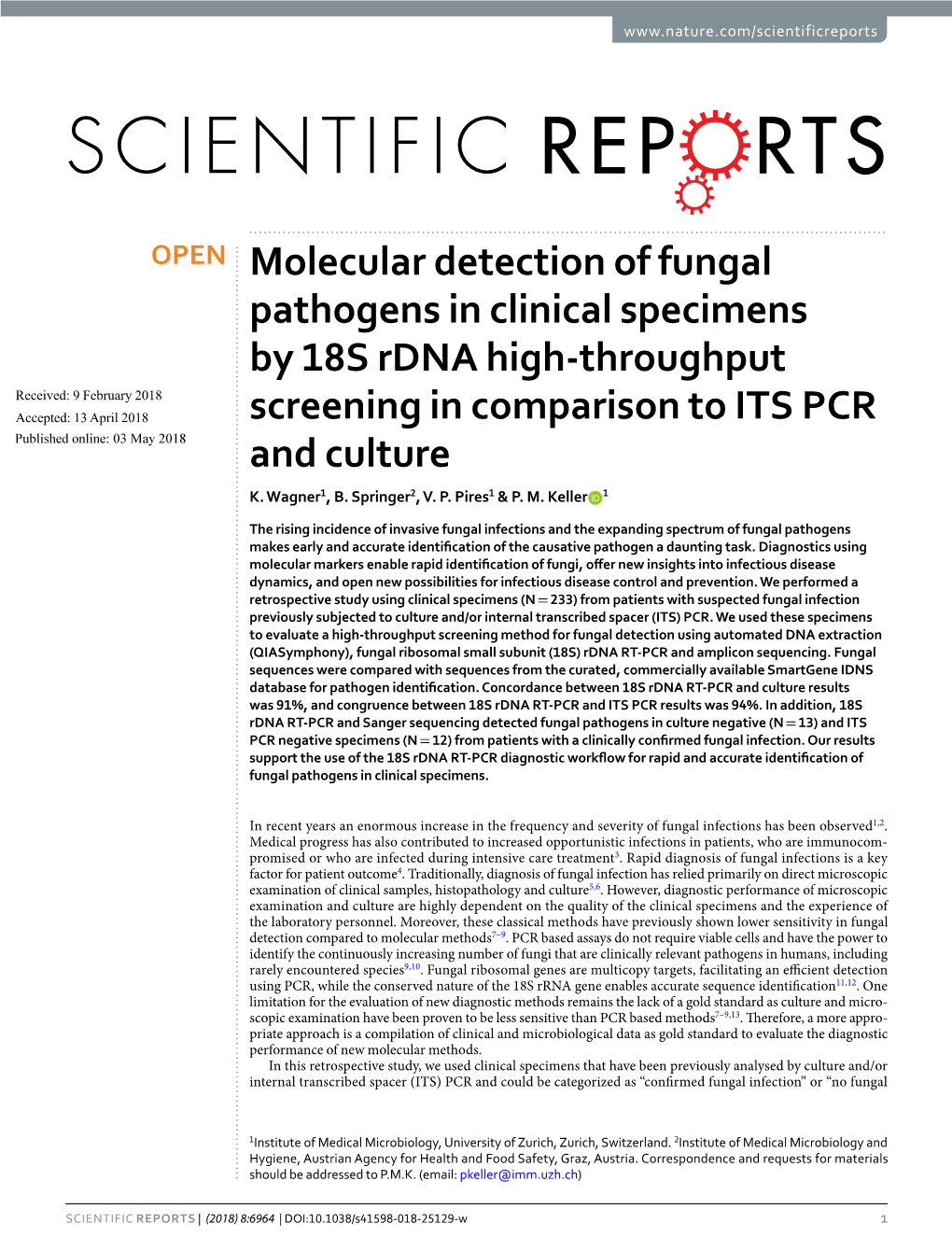 Molecular Detection of Fungal Pathogens in Clinical Specimens By