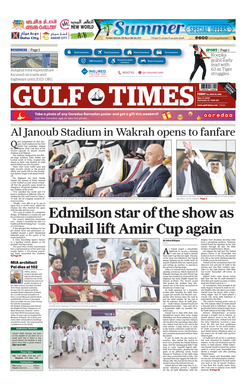 Edmilson Star of the Show As Duhail Lift Amir Cup Again