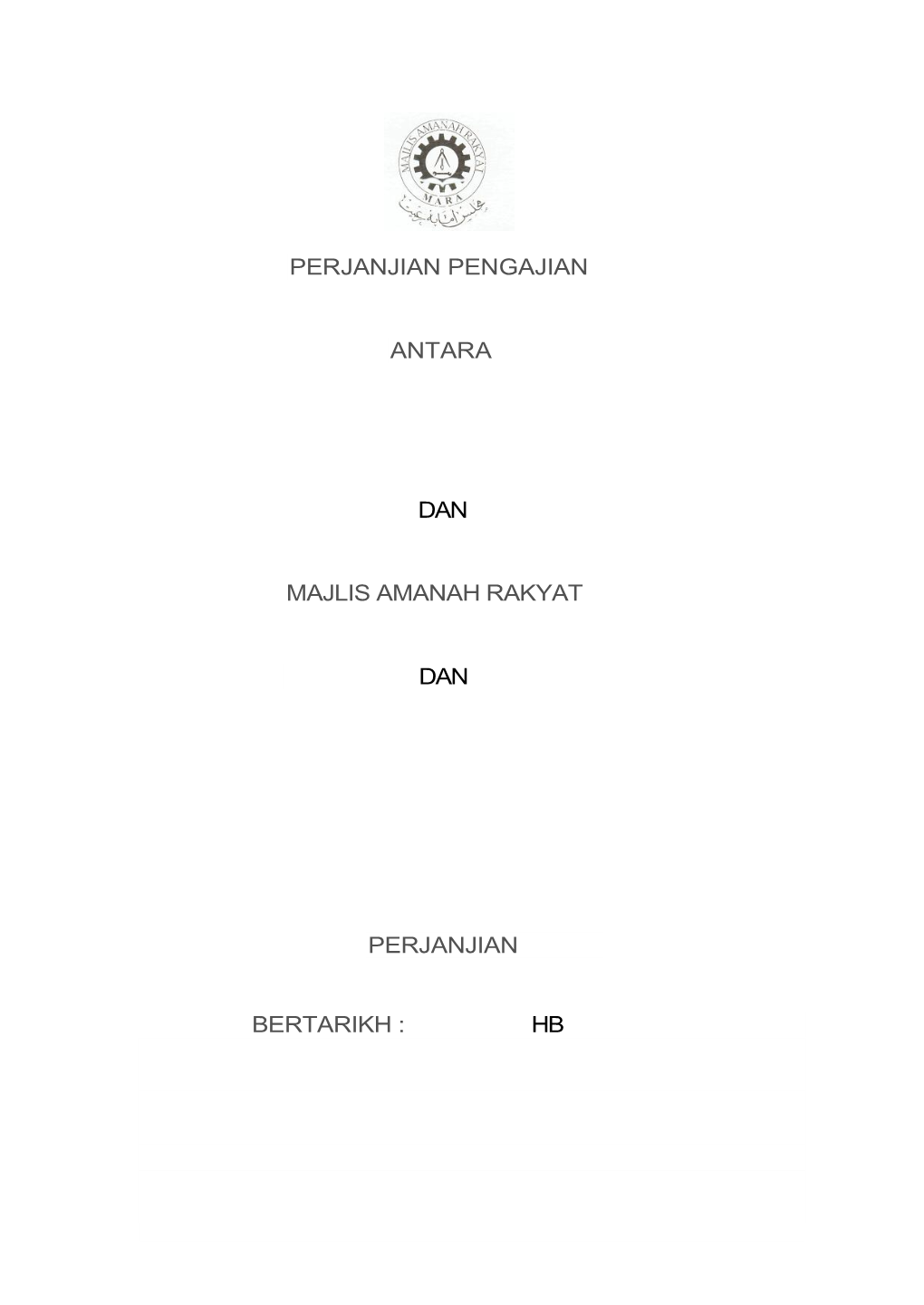 Perjanjian Pengajian Antara Dan Majlis Amanah Rakyat