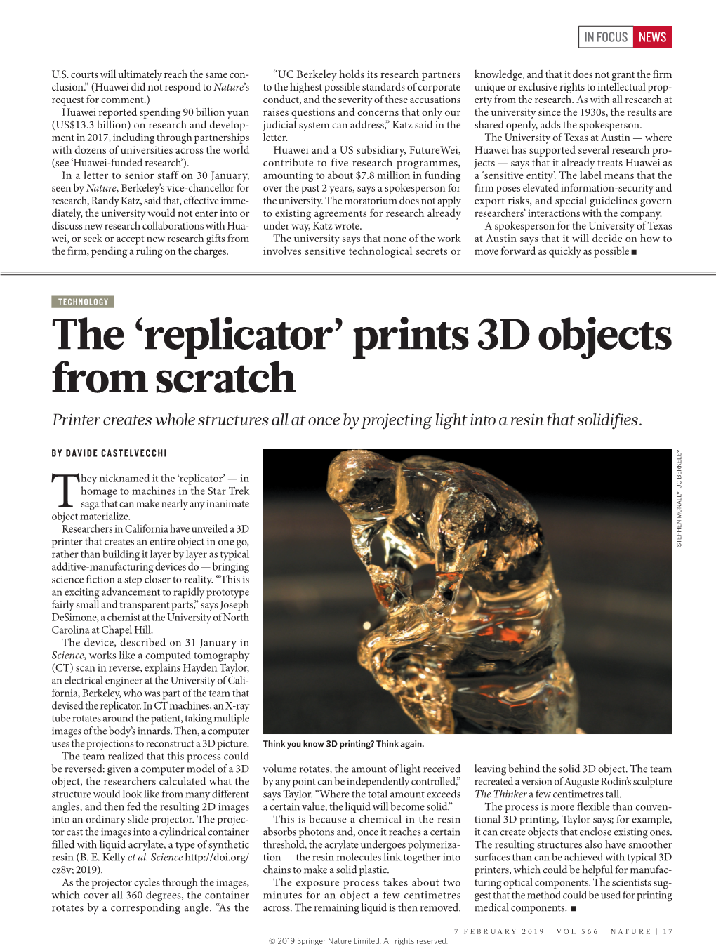 The 'Replicator' Prints 3D Objects from Scratch