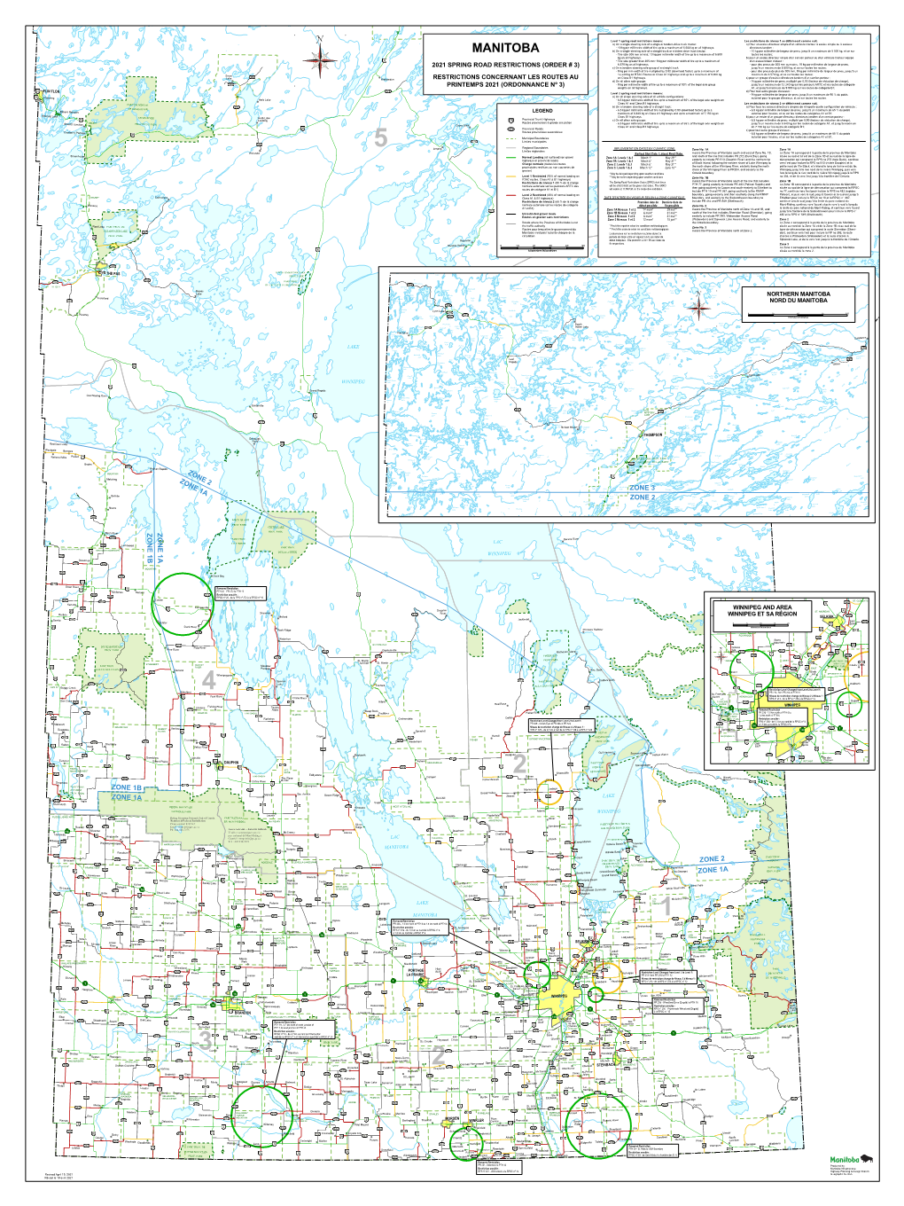 Spring Road Restrictions Map 2021 Order #3