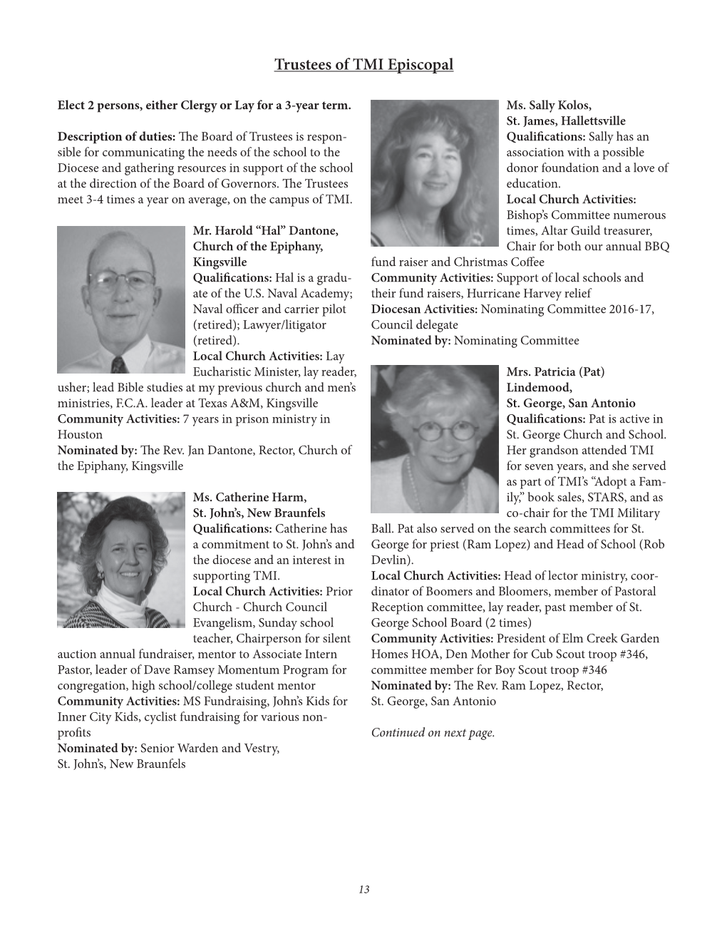 Trustees of TMI Episcopal