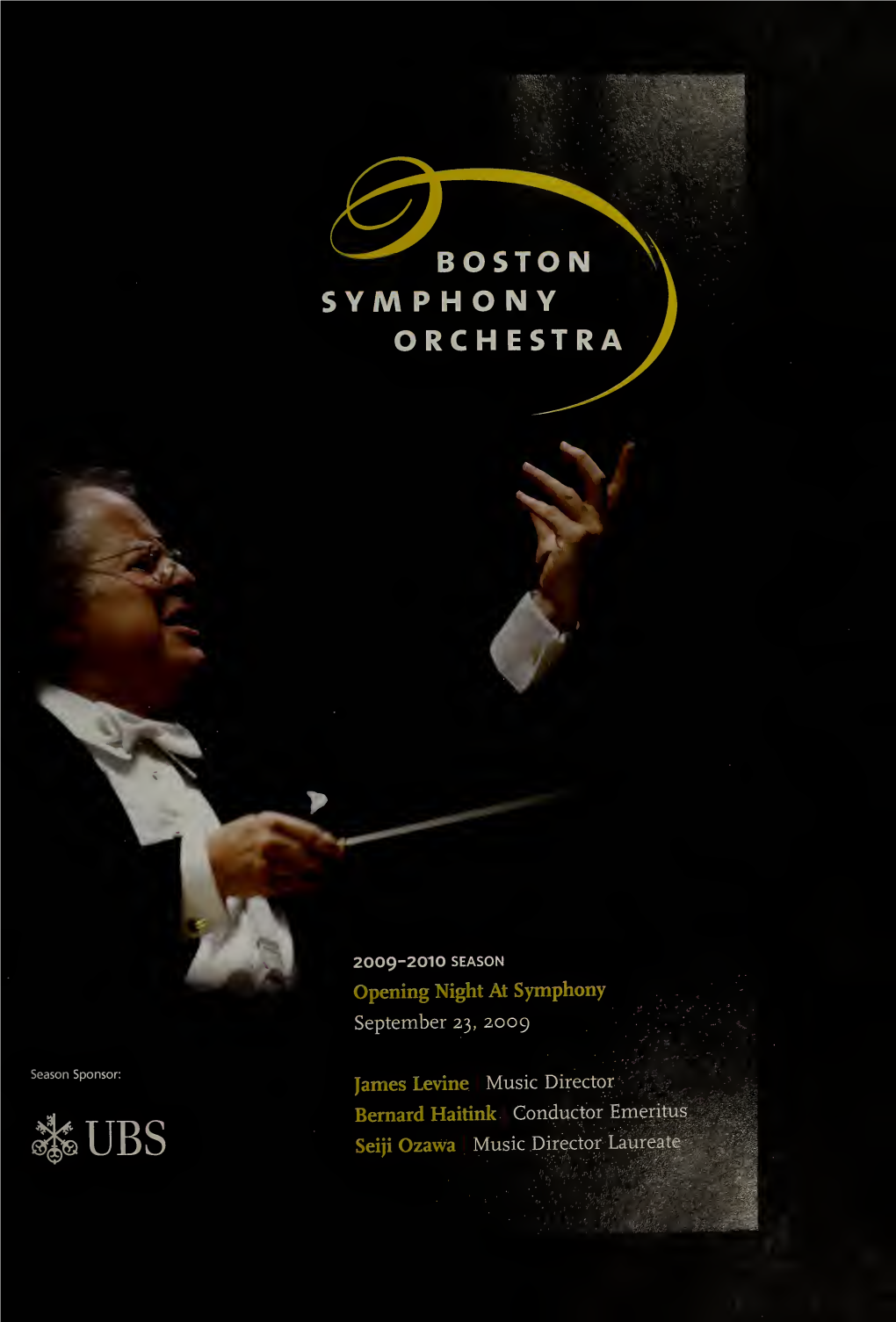 Boston Symphony Orchestra Concert Programs, Season 129, 2009-2010, Subscription, Volume 01