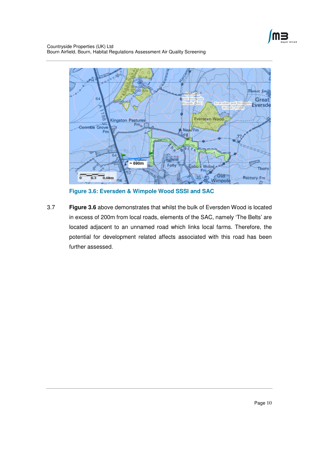 Figure 3.6: Eversden & Wimpole Wood SSSI and SAC