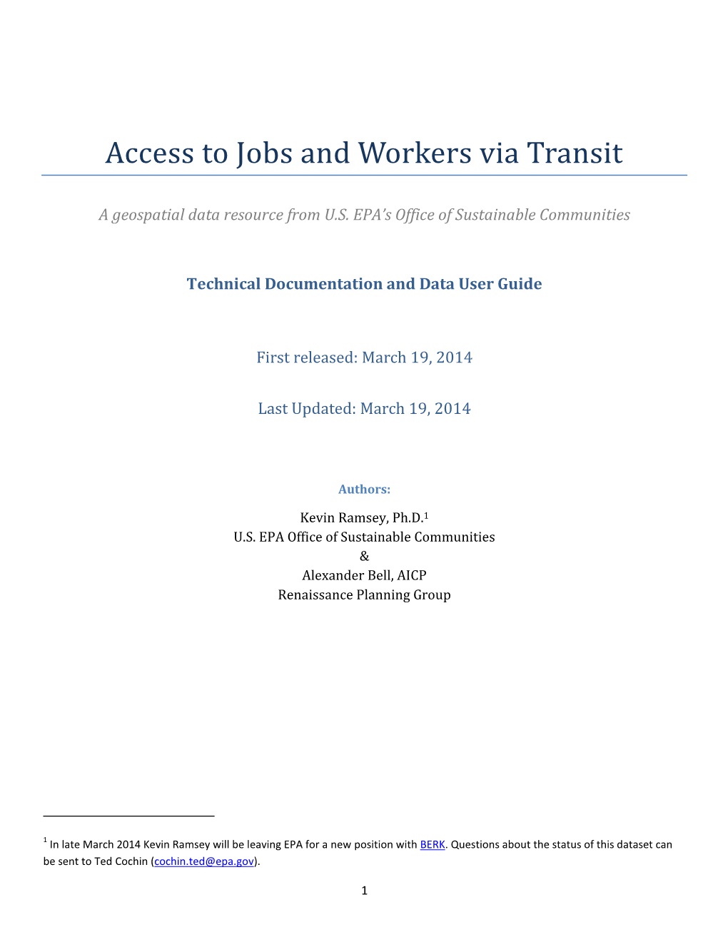 Access to Jobs and Workers Via Transit