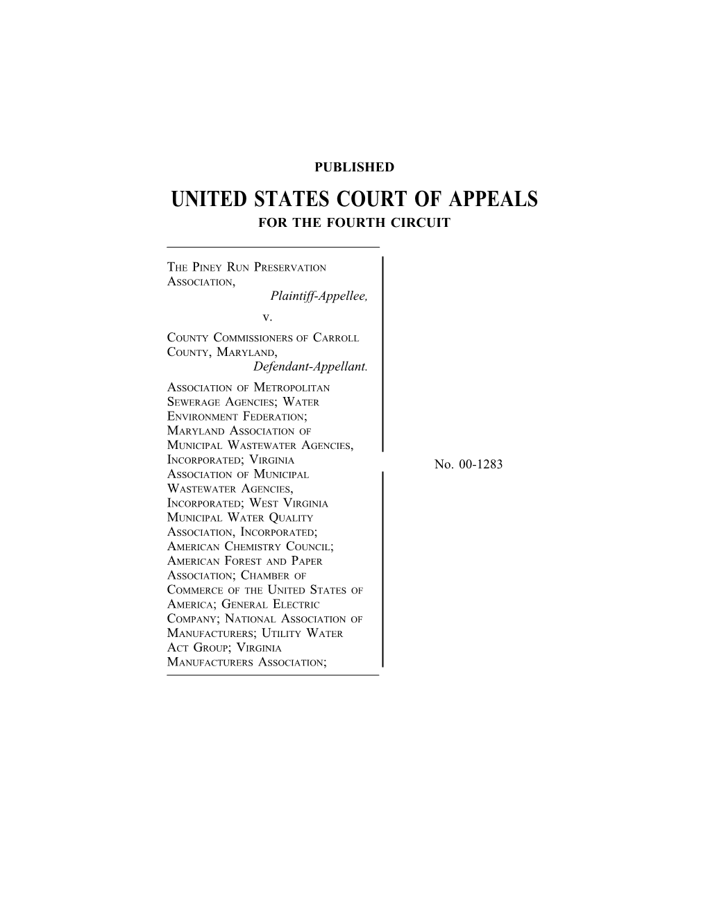 United States Court of Appeals for the Fourth Circuit