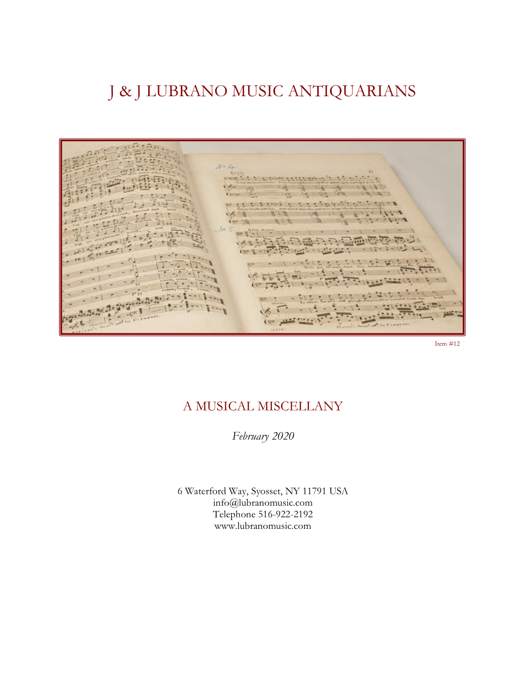 A Musical Miscellany