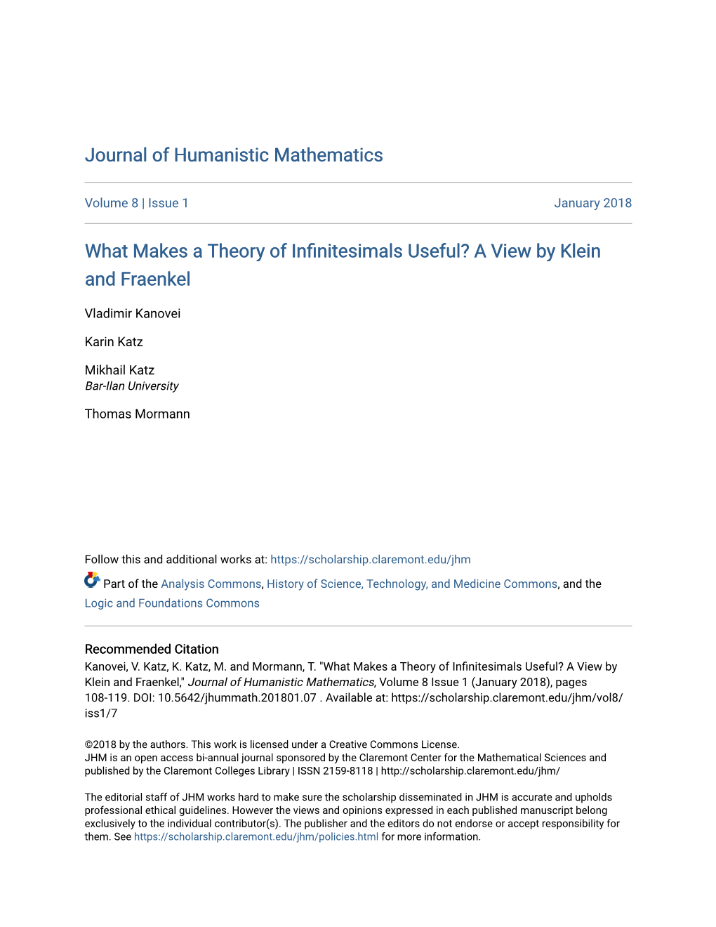 What Makes a Theory of Infinitesimals Useful? a View by Klein and Fraenkel,