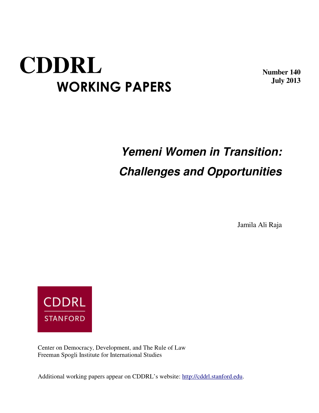 Yemeni Women in Transition: Challenges and Opportunities