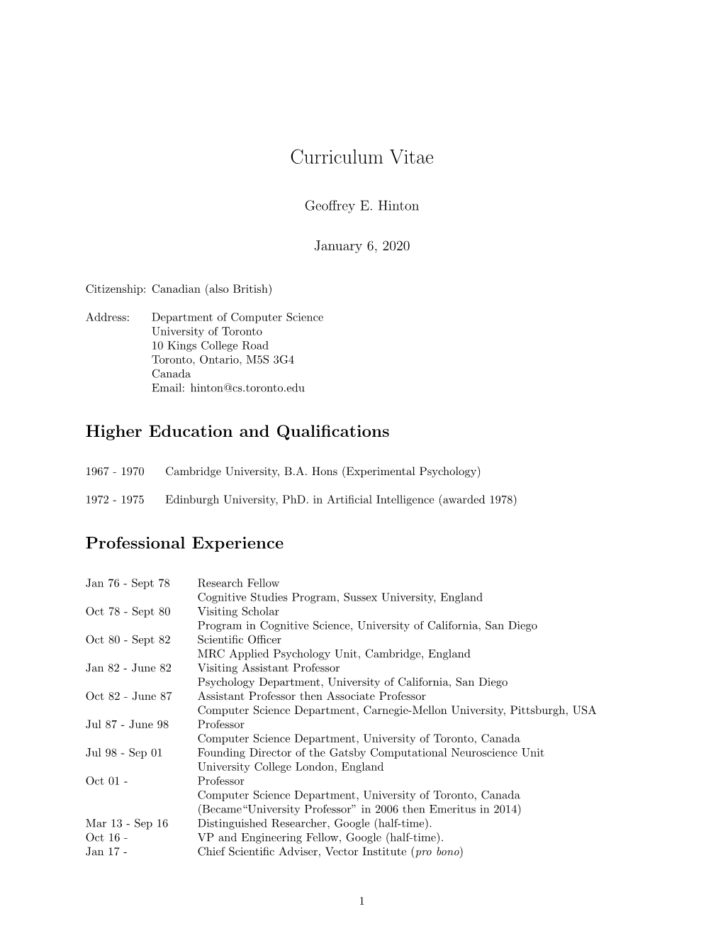 Curriculum Vitae