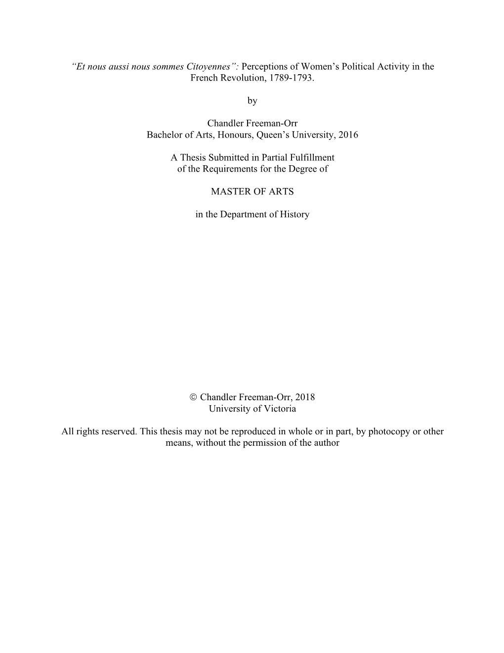 Perceptions of Women's Political Activity in The