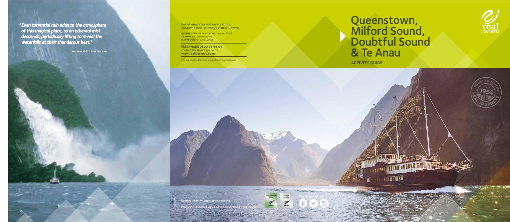 Queenstown, Milford Sound, Doubtful Sound & Te Anau