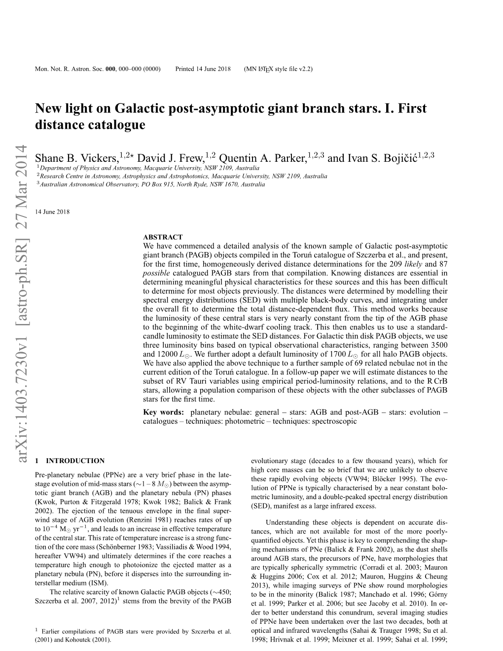 New Light on Galactic Post-Asymptotic Giant Branch Stars. I. First Distance