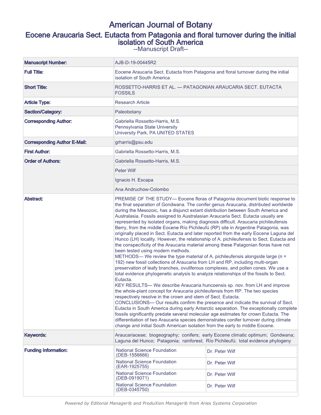 American Journal of Botany