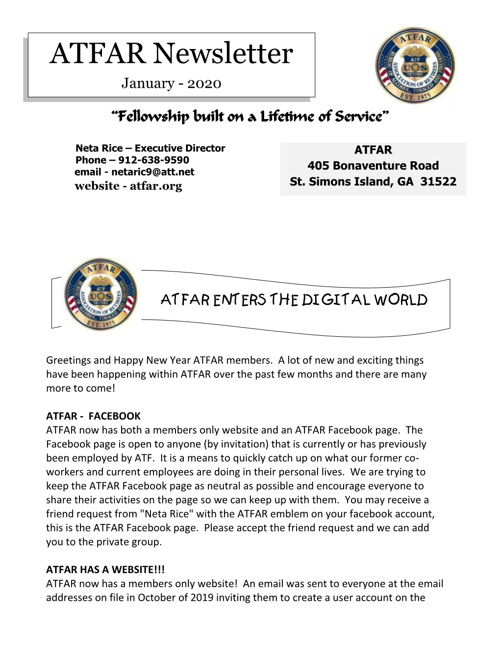 ATFAR Newsletter