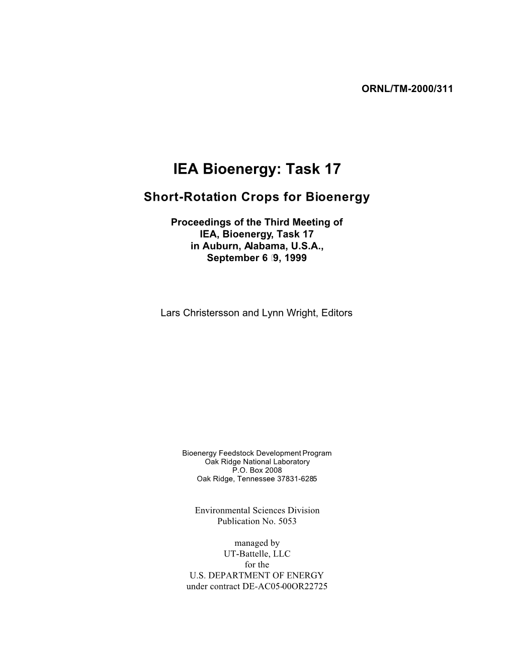 IEA Bioenergy: Task 17