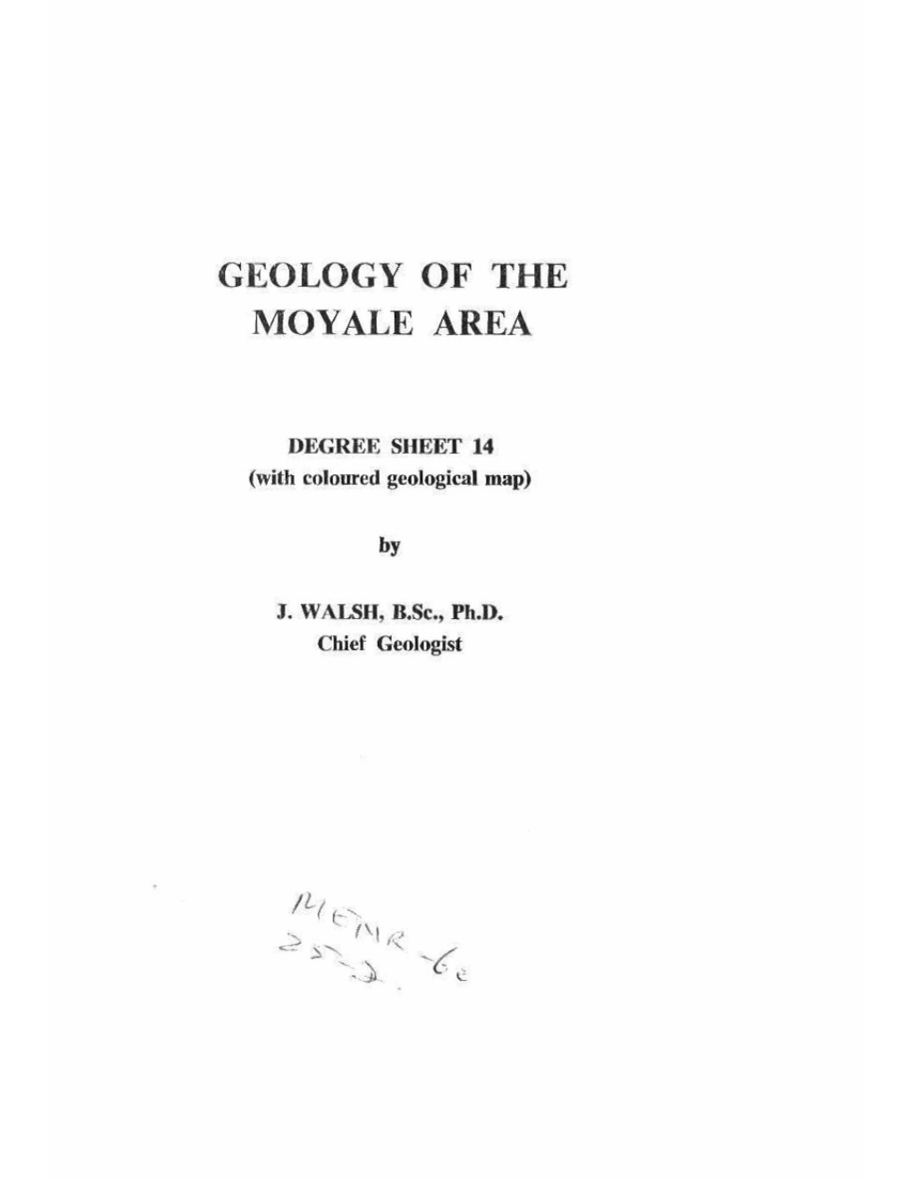 Geology of the Moyale Area