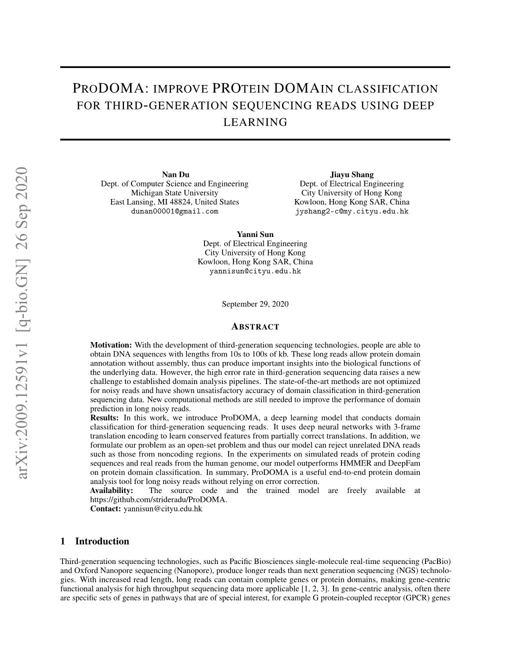 Prodoma: Improve Protein Domain Classification for Third-Generation