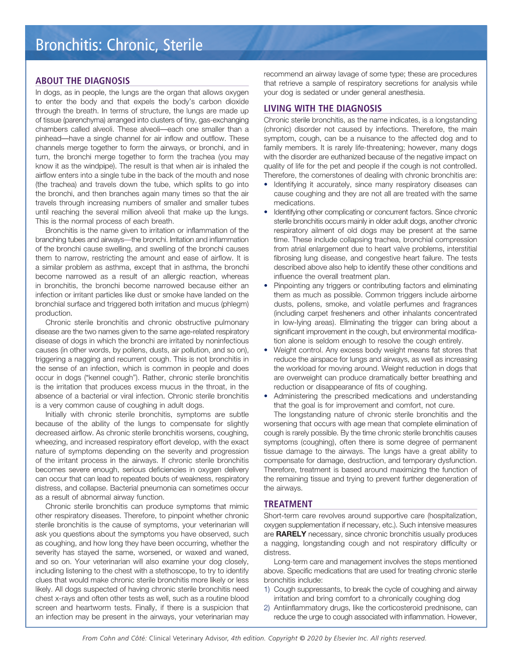 Bronchitis Chronic Sterile