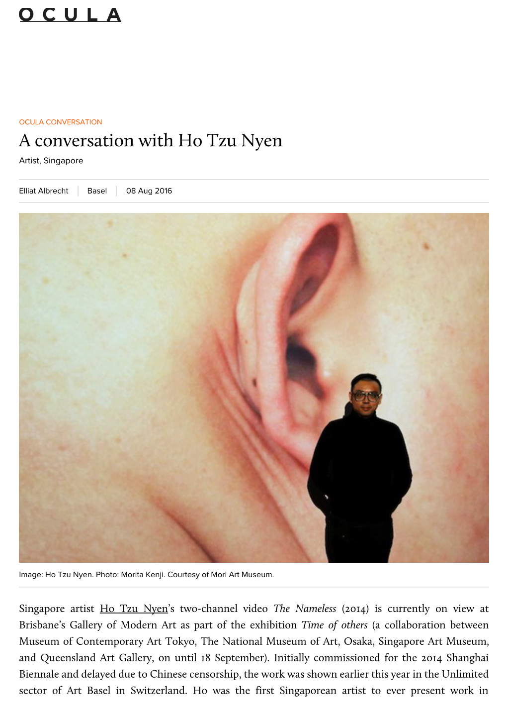 Ocula a Conversation with Ho Tzu Nyen 29082016