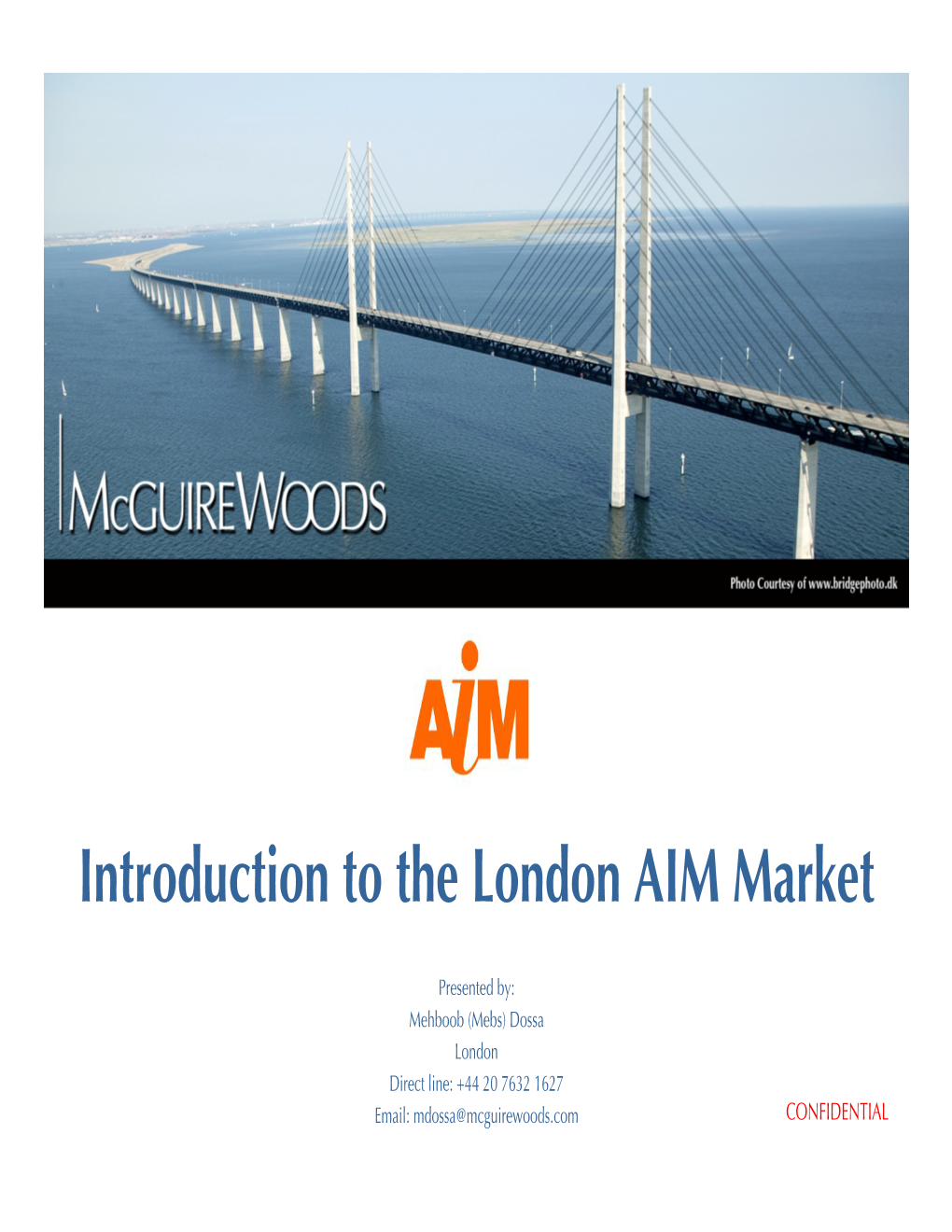 Introduction to the London AIM Market