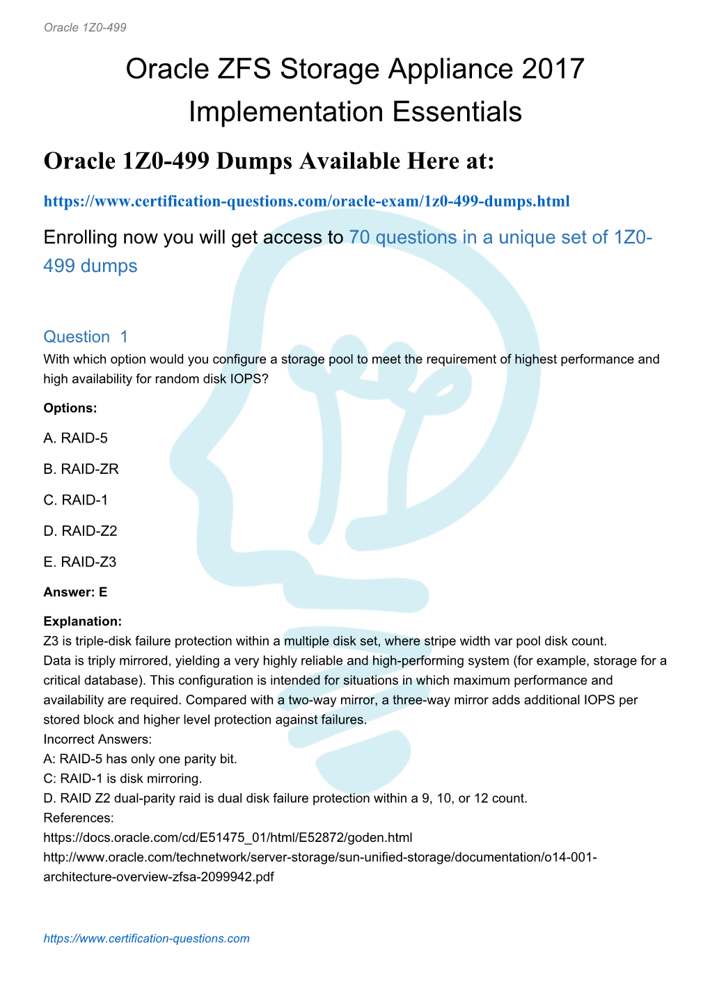 Oracle ZFS Storage Appliance 2017 Implementation Essentials