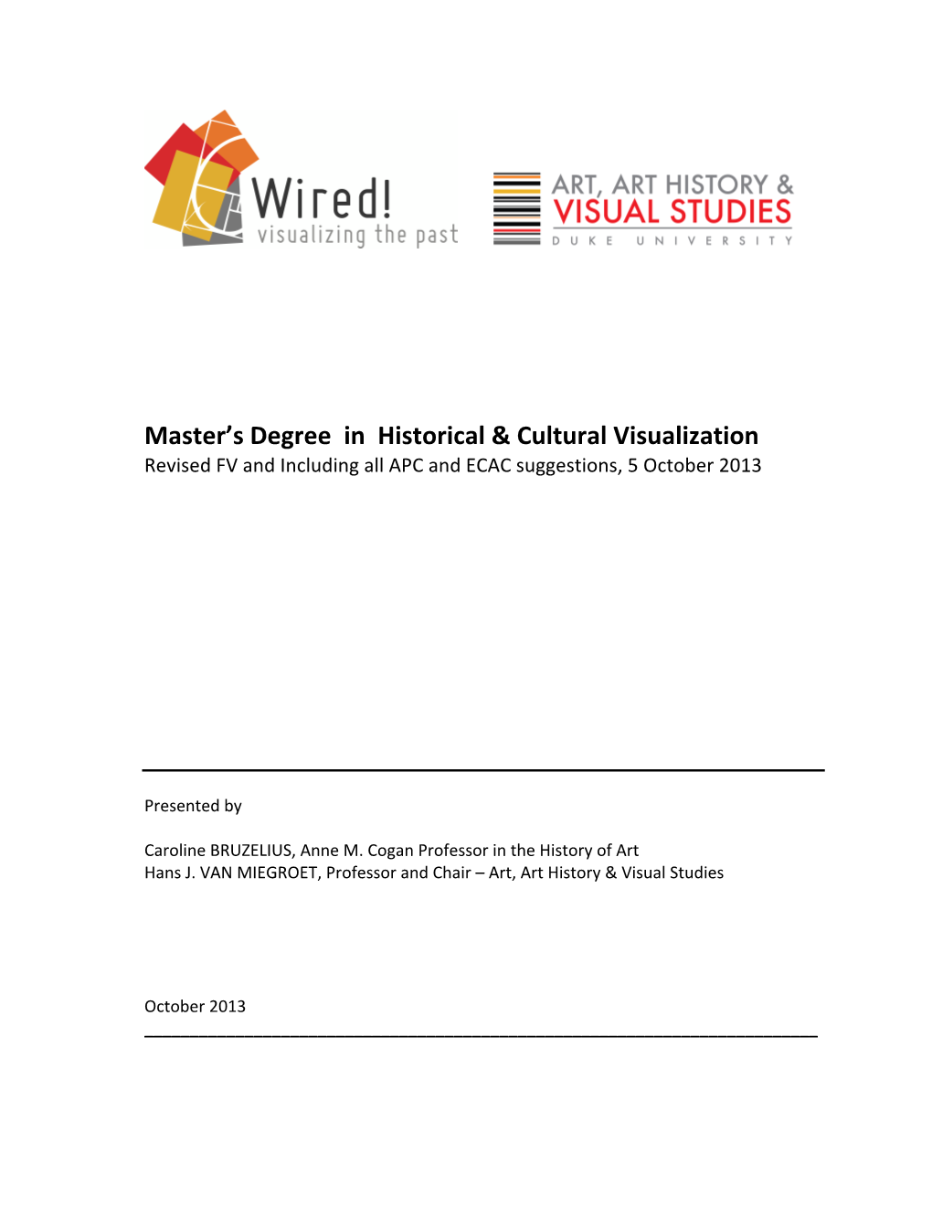Master's Degree in Historical & Cultural