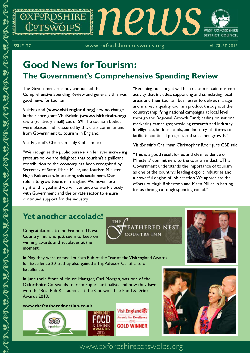 Good News for Tourism: the Government’S Comprehensive Spending Review