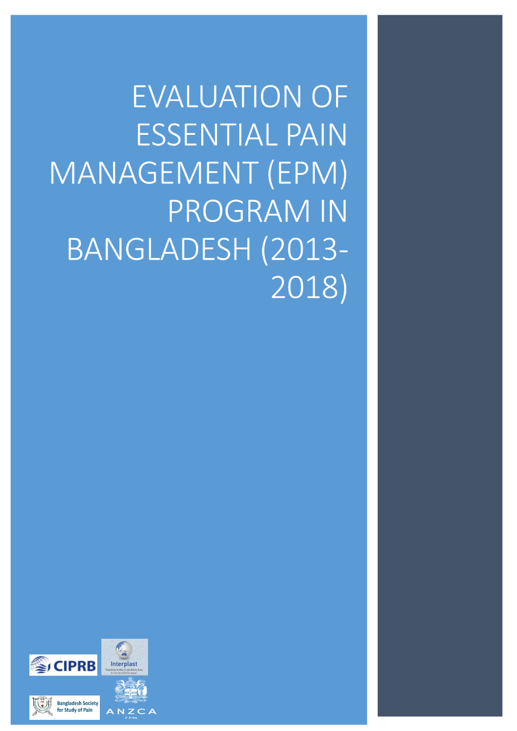 Epm) Program in Bangladesh (2013- 2018)