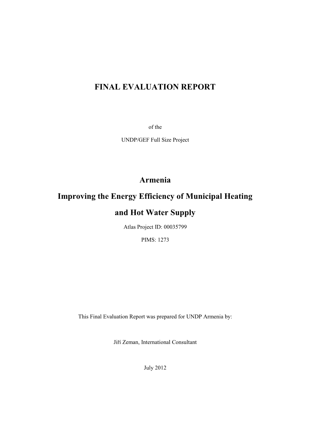 Final Evaluation Report