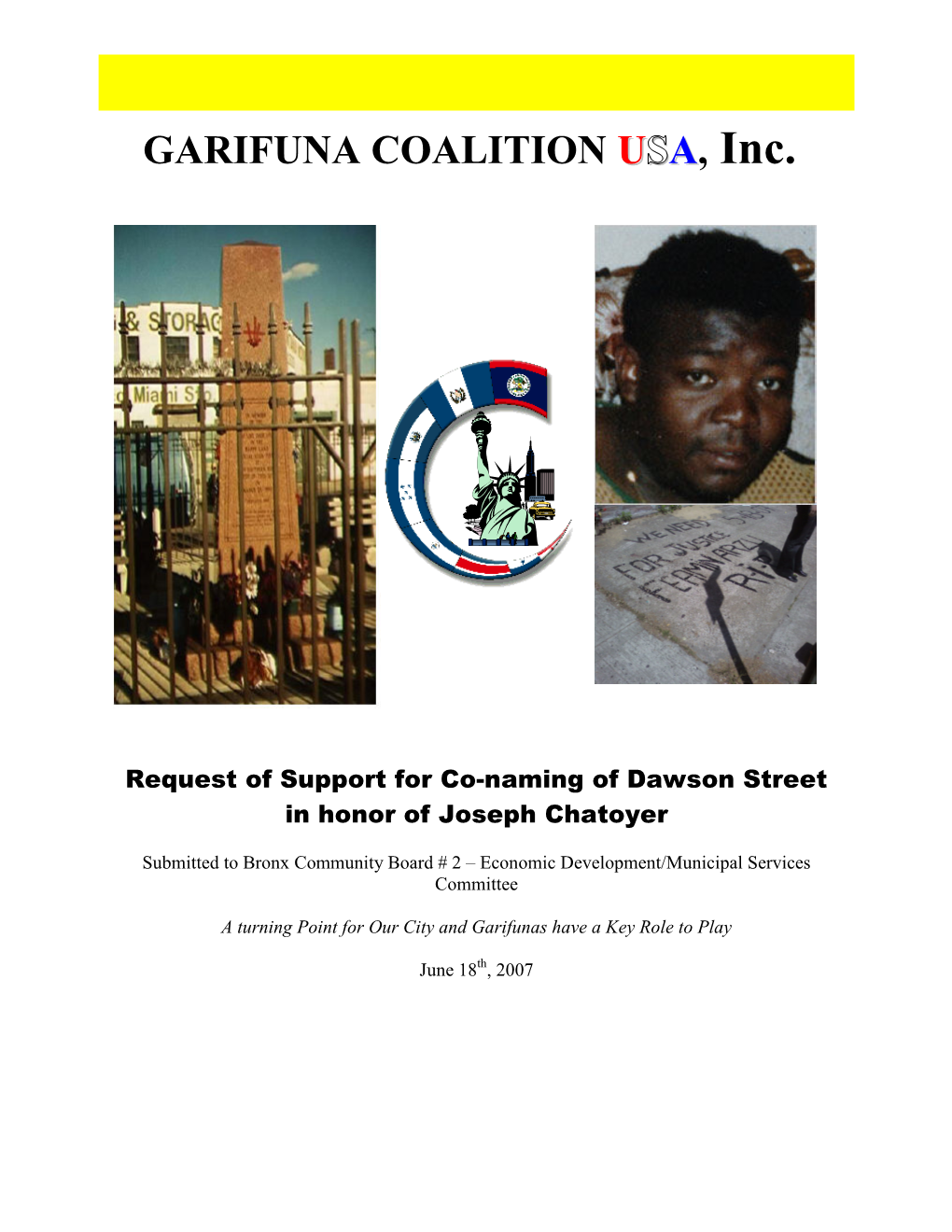 GARIFUNA COALITION USAA, Inc